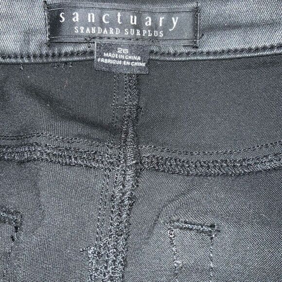 NEW Sanctuary Hayden Skinny High Rise Faux Leather Pant Black - Picture 8 of 9